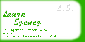 laura szencz business card